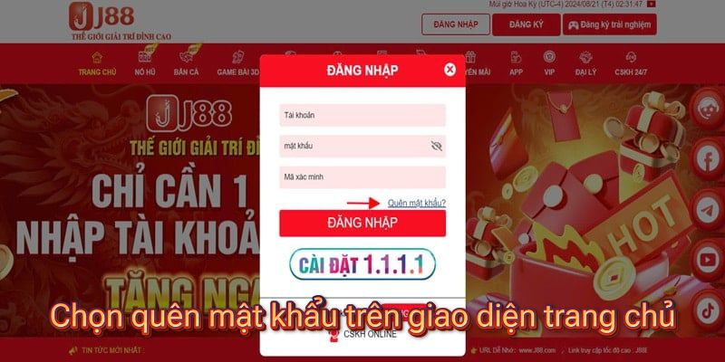 Quên Mật Khẩu J88 - Thao Tác Lấy Lại Nhanh Chỉ Trong 3 Phút 2 Quên mật khẩu nhà cái và cách lấy lại như thế nào?
